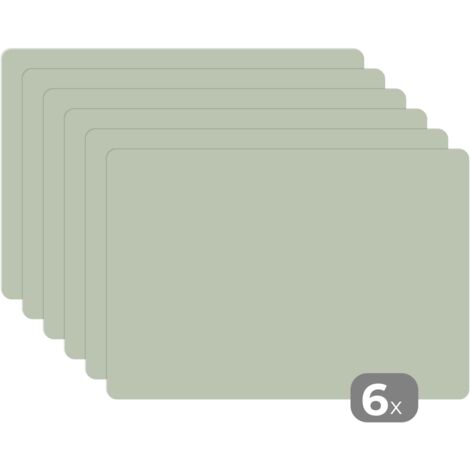 SETS DE TABLE Vert menthe - Couleur unie Lot de 6 Tapis Antidérapant 45x30