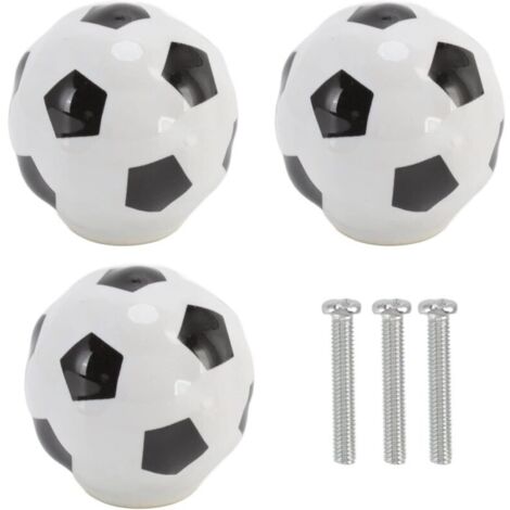 Sets Fußball-Motiv-Schrankknöpfe, Keramik-Schubladengriffe mit einem Loch für Kleiderschränke