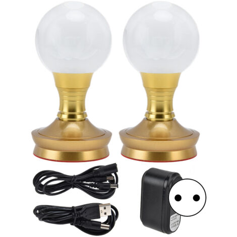 Sets LED-Buddha-Lampen mit Kristallkugeln – 3 Farben, EU-Netzteil 100–240 V, für Dekoration und Spiritualität