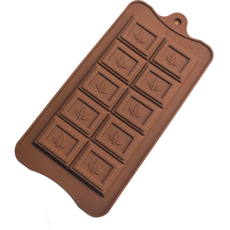 Sets Silikon-Bonbonformen, 10 quadratische Blatt-Kuchenformen, Blatt