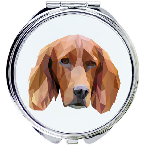 Setter inglese, Laverack - specchio con foto e iscrizione geometrica di Art-Dog