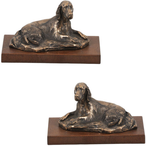 Setter inglese, Laverack - statuetta di cane, statuetta da ufficio, trofeo per una mostra canina di Art-Dog