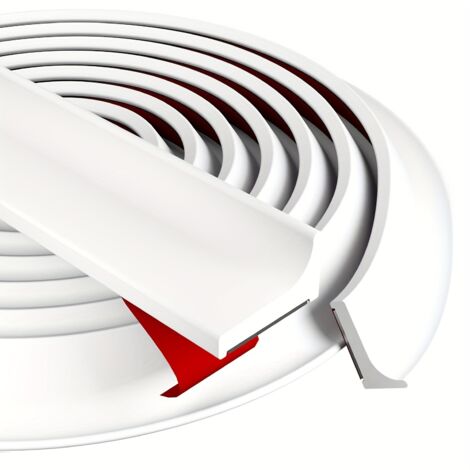 Seuil De Douche Barrage d'eau Silicone Pliable Barriere De Douche Anti Débordement pour La Joint Porte Douche, La Cuisine（Blanc, 2M）