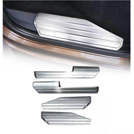 Seuil de porte intérieur pour VW Amarok 2010-2020 acier inox chromé 4 Pcs