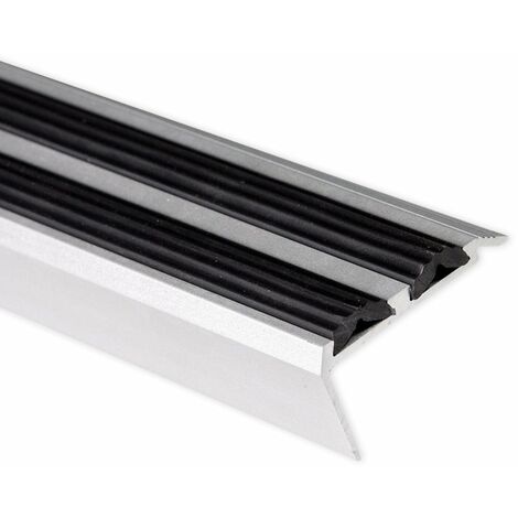 Seuil d'escalier Avec double caoutchouc Power Grip Longueur: 90 cm Autocollant Noir