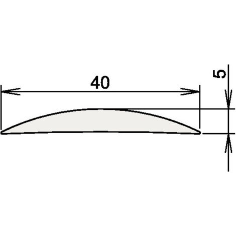 Seuil en aluminium 090 3-111 L.1090mm argent alu elox.ATHMER