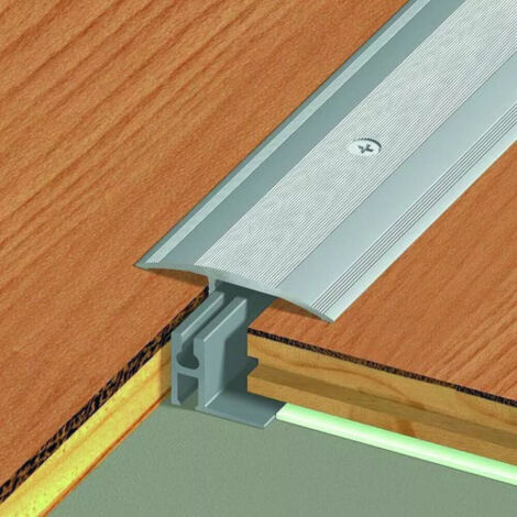 SEUIL EX.PLAT 5,5X48MMX2,7M MARRON AVEC GRAND SOCLE HT DE 14 A 23MM