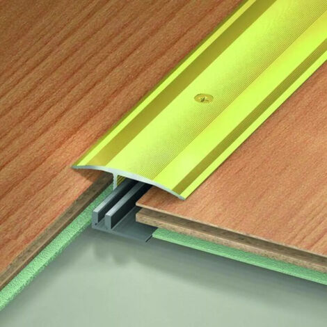 SEUIL EX.PLAT 5,5X48MMX2,7M MARRON AVEC PETIT SOCLE HT DE 8 A 12MM