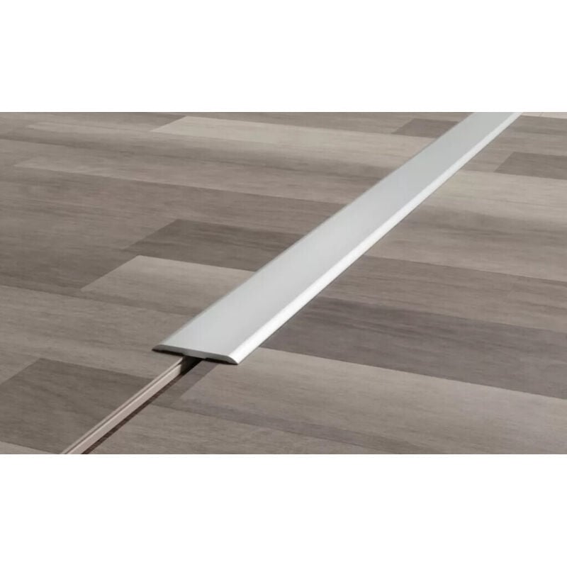 Seuil extra-plat 25 - fixation butyle - largeur 25 mm - longueur 2700 mm - finition alu naturel Dinac