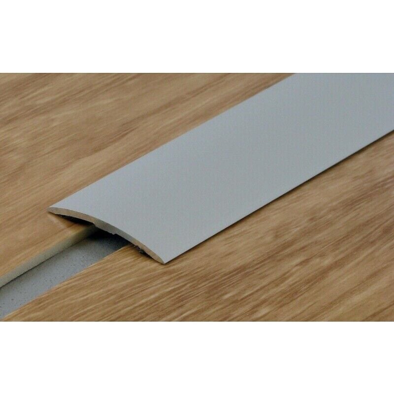 Seuil plat Aluminium anodisé adhésif naturel - Largeur : 40 mm - Longueur : 2.7 mm Dinac