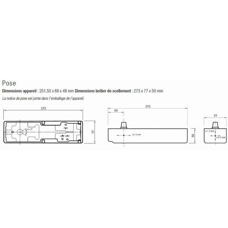 Sevax - janus+ F3 tope giratorio 90° 120 kg eje cuadrado - 757362