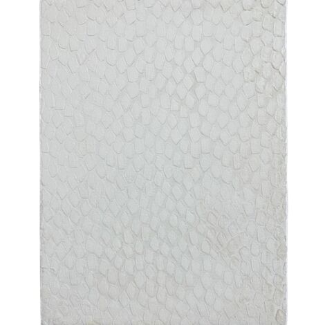 SEVENTY - Tapis à relief blanc extra-doux 190x290