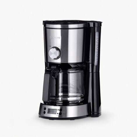 Severin 4826 Kaffeemaschine Edelstahl (gebürstet), Schwarz  Fassungsvermögen Tassen=10 Timerfunktion