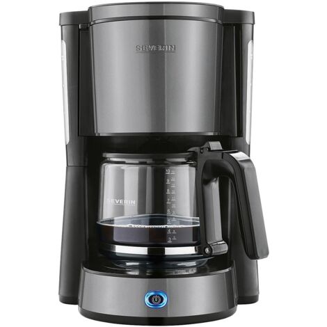 Severin 9572 Kaffeemaschine Anthrazit, Schwarz, Edelstahl  Fassungsvermögen Tassen=10 Glaskanne