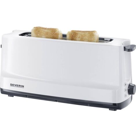 Severin AT 2232 Tostapane lungo Con griglia scaldabriosche integrata Bianco