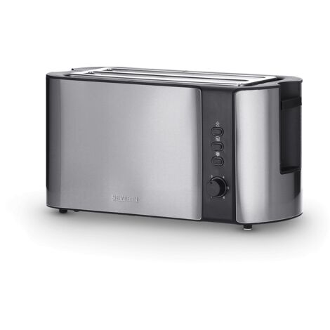 Severin AT2590 Toaster Toaster Edelstahl-gebürstet-schwarz