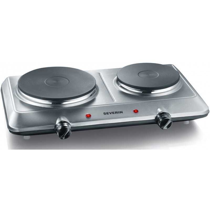 Severin Fornello Elettrico 2 Fuochi 1000w 1500w Acciaio Inox Dk1014