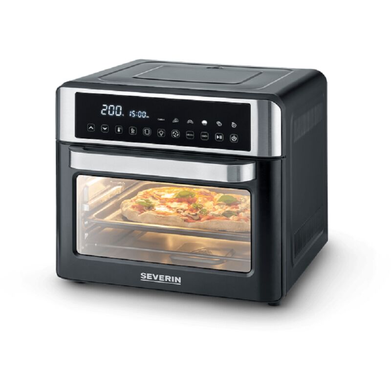 Horno de aire caliente negro/plateado de 25 litros - 2077 - severin -
