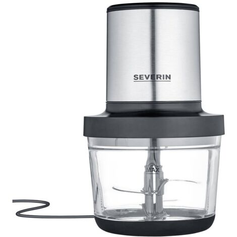 Severin KM 3867 Tritatutto 400 W Nero (opaco), Acciaio inox (spazzolato), Vetro