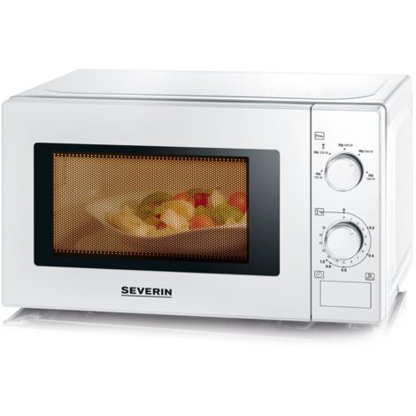 Micro-ondes à poser 7770 20L 700W – Minuteur 35 min – 5 niveaux de puissance – Design laqué blanc – Severin