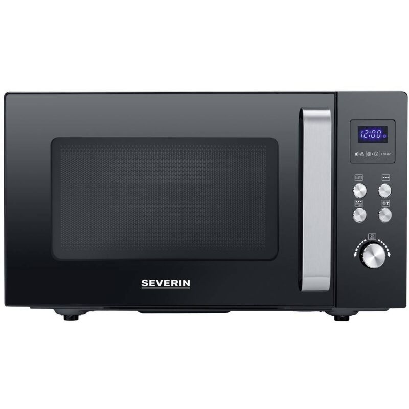 Severin - mw 7763 Micro-ondes noir, acier inoxydable 900 w fonction grill