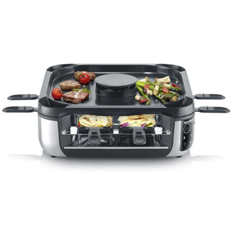Severin RG 2379 Gril à Raclette Inox 1900 W 8 Poêlons