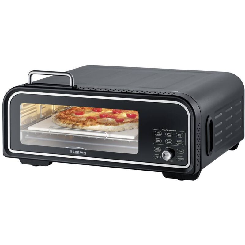 Serico électrique Four à pizza avec écran, avec pierre à pizza, fonction minuteur noir - Severin