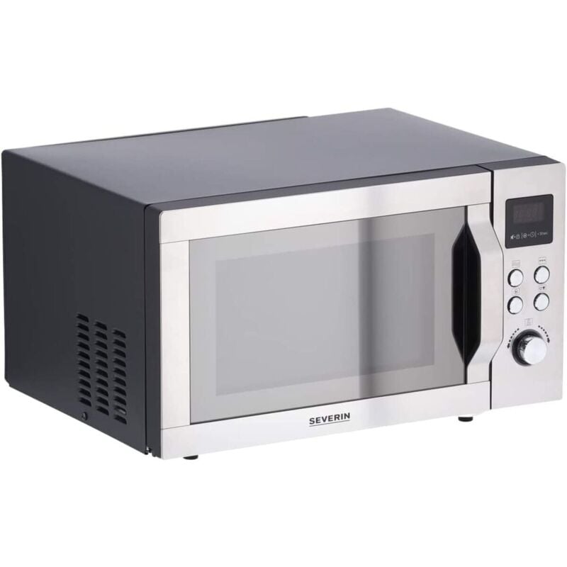 Severin - mw 7777 Micro-ondes acier inoxydable, noir (mat) 900 w fonction grill