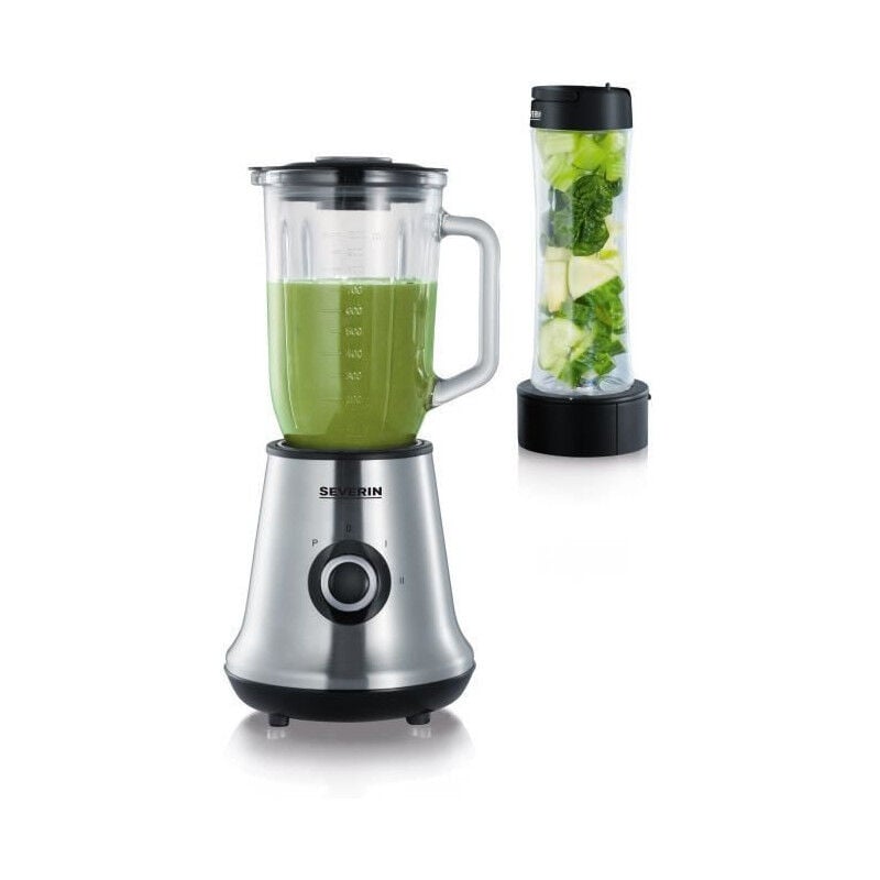 Severin - SM3737 Blender classique avec extracteur de nutriments Mix+Go - Inox