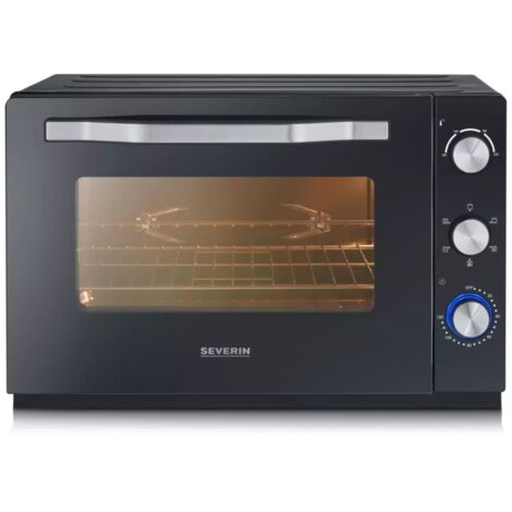 SEVERIN TO 2073 Horno Plegable XXL con Circulación de Aire Caliente, 60 L, Negro/Plata