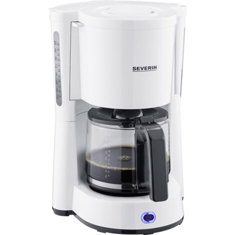 Severin Type Kaffeemaschine Weiß  Fassungsvermögen Tassen=10 Glaskanne, mit Filterkaffee-Funktion