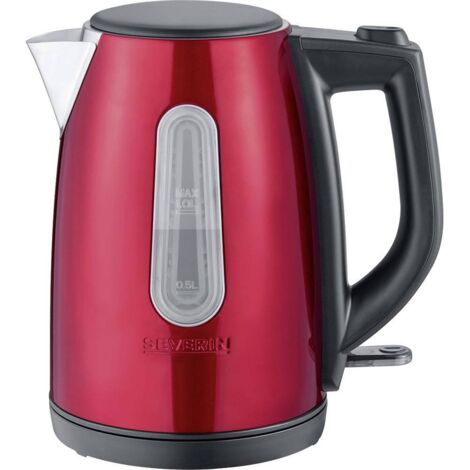 Severin WK 3417 Bollitore senza filo Rosso (metallico)