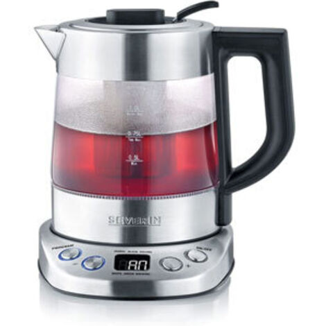 Severin WK 3473 Deluxe Mini bouilloire inox et verre