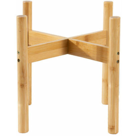 SEVIA Plateau de jardin en bambou pour plantes en pot, étagère en bois pour intérieur et extérieur, décoration simple, support à fleurs S - S LMLY