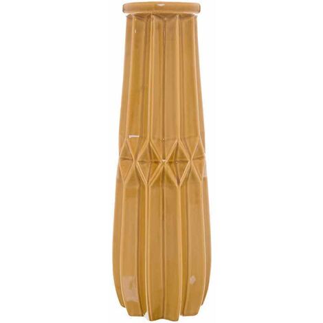 Seville Collection Tall Vase - Ceramic - L13 x W13 x H41 cm - Ochre