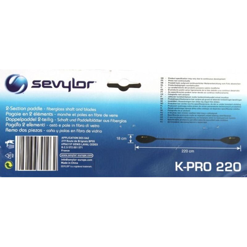 Campingaz Sevylor K-pro220 Fiberglas-doppelpaddel 220 X 19 Cm, 2-teilig"-"150578420