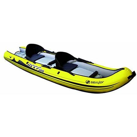 Sevylor Kayak Gonflable Reef 300, Kayak Sit-on-Top, Canoë Pour 2 Personnes, 296 x 84 cm