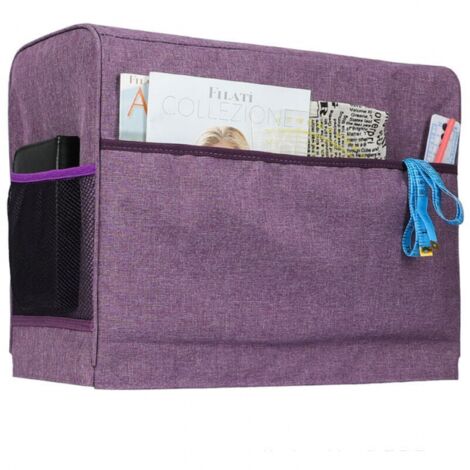 Sewing Machine Carrying Case for Most Standard Sewing Machines, Universal Travel Tote Bag with 2 Removable Clear Zippered Pouches for Supplies