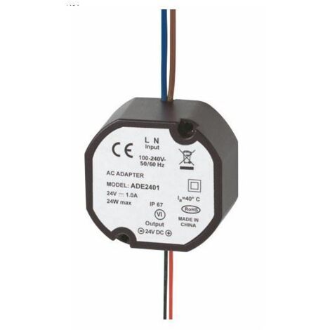 Sewosy – Alimentation ronde 24V 1A avec sortie filaire – Boîte de dérivation étanche IP67 – Pour installations automatisées et vidéosurveillance - 24VDC