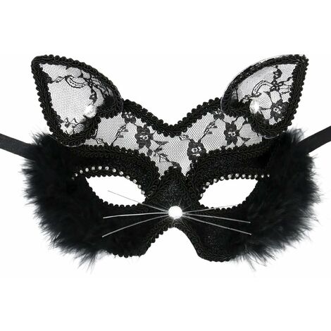 Sexy dentelle mascarade masque femme chat masque masque vénitien pour déguisement fête Halloween noël carnaval déesse