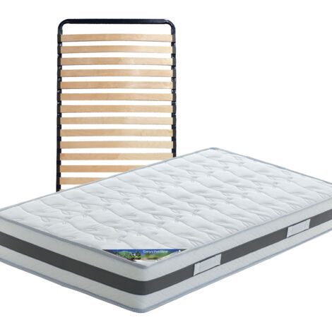 SEYCHELLES - Pack Matelas + Lattes 90x190