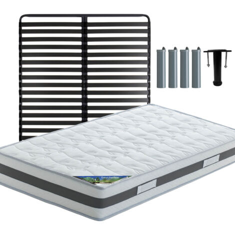 SEYCHELLES - Pack Matelas + Titanium 22 140x190cm + Pieds