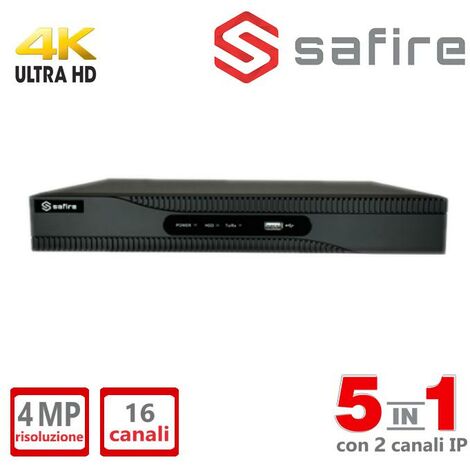 SF-HTVR6216AP-HEVC DVR 16CH + 2 IP 4MP SAFIRE