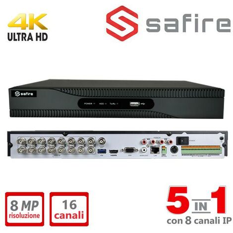 SF-HTVR8216AP-HEVC DVR 5IN1 16CH HDTVI/HDCVI/AHD/CVBS / 8 IP