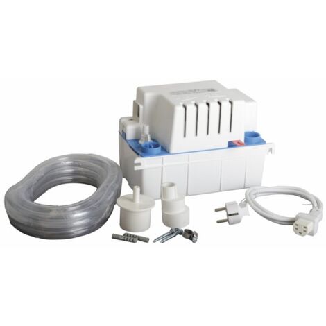 SFA – Pompe de relevage des condensats SANICONDENS Eco V02 – Débit 6.2 l/min – Réservoir 2.2 litres – Refoulement vertical 4.5m – Installation murale ou au sol