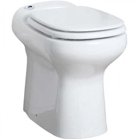 SFA – WC broyeur compact Sanicompact Elite Eco+ – Céramique blanche – Puissance 550 W – Double chasse économique 1.8/3 L – Refoulement jusqu'à 3 m - C6STD