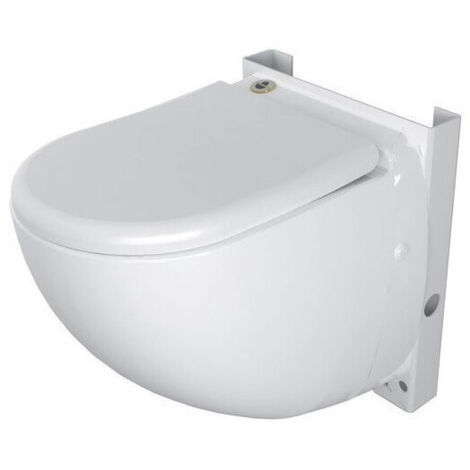 SFA – WC broyeur suspendu compact – Système de levage intégré – Double rinçage 1,8 l/3 l – Siège antibactérien avec abaissement automatique