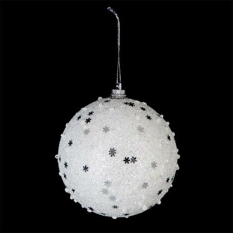 Sfera d argento glitter argento D8 - Fiocchi - Feeric lights & christmas
