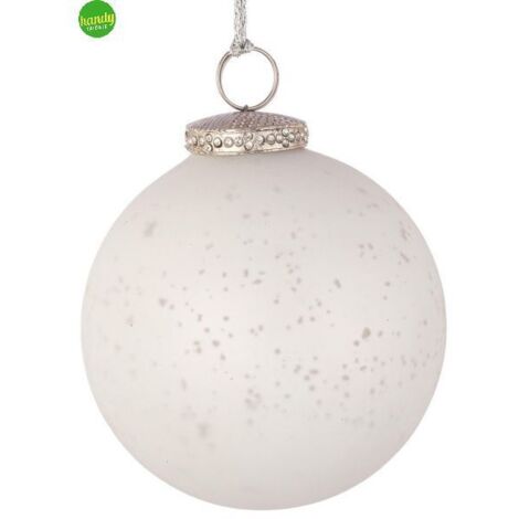 Sfera di vetro elegantia Bizzotto bianco opaco Ø10 cm