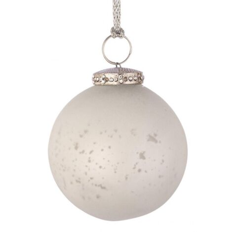 Sfera di vetro elegantia Bizzotto bianco opaco Ø8 cm